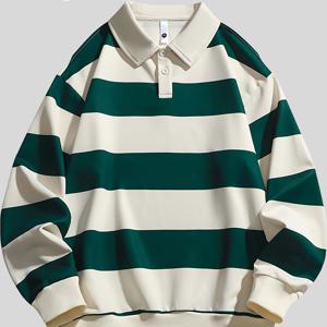 TEMU 남성용 가벼운 통기성 폴로 스웨트셔츠 - 루즈핏 긴팔 캐주얼 셔츠, 버튼 디테일, 봄/가을 야외 활동 및 일상복에 적합한 편안한 레귤러 핏, 클래식 칼라 디자인, 논스트레치 원단