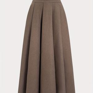 TEMU 여성용 우아한 솔리드 플리츠 스커트 - 매력적인 H라인 실루엣, 올 시즌 포멀 & , 오피스, 파티, 웨딩, 캐주얼 행사 - 간편한 관리의 시크한 여성 의류, 오피스룩, 세련된 스타일, 튼튼한 원단, 스타일리시한 하의