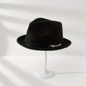 TEMU 1개 우아한 갈색 펠트 모자 조절 가능한 스트랩 & 버클 포함 - 남녀공용, 폴리에스터, 일상 착용에 완벽, 스타일리시 헤드웨어|슬림 펠트 디자인|남성용 펠트 모자, 남성용 페도라 모자, 남성용 모자, 남성용 하이컵 모자, 여성용 우아한 모자, 일상 착용 모자, 다용도 헤드웨어, 스타일리시 헤드피스, 고품질 펠트, Feat Deta