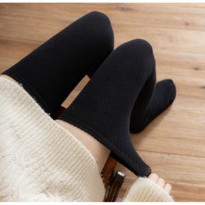 TEMU 여성 플러스 사이즈 두꺼운 겨울 양말 1켤레 - 미끄럼 방지, 따뜻함, 두꺼운 쿠션 디자인, 추운 날씨용, 손세탁 가능, 세탁기 사용 가능, 단색, 정장 및 캐주얼 의상에 적합, 이상적인 선물, 겨울 양말, 허벅지까지 오는 양말, 긴 양말 여성, 여성 양말, 스타킹, 여성 양말, 여성 양말