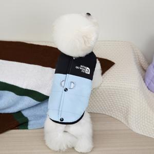 TEMU 소형 & 중형견용 안감 강아지 자켓 코트 - 겨울용 보온 아우터웨어, 풀지퍼/배지 버튼 잠금, 세탁기 사용 가능, 치와와, 프렌치 불독, 포메라니안용 (오렌지/블랙 색상)