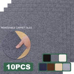 TEMU 10개 접착식 카펫 타일 - 셀프 접착 바닥 타일, 간편 설치, 접착제 불필요, 탈부착 및 재배치 가능, 쿠션 백킹 포함, 거실, 침실, 사무실용 - 현대적인 바닥 솔루션, 가정 및 상업 공간에 적합, 침실 리모델링, 중성 디자인, 내구성 있는 비닐, 바닥/바닥 커버링, 무봉합 바닥재,현대적 디자인,고품질 비닐