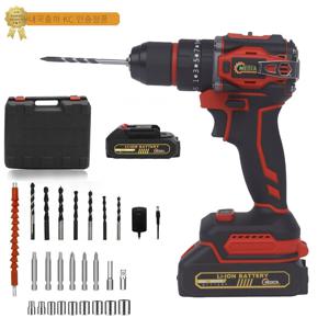 TEMU [국내배송] MFOIAY 21V 배터리 2개 BLDC 모터 다용도 전동드릴 드릴무선 가정용전동드라이버 임팩트드릴 해머전동드릴