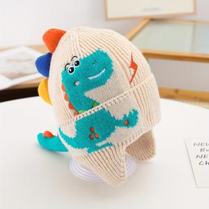 TEMU 남녀 아이들을 위한 귀여운 공룡 두꺼운 따뜻한 귀 코지 플리스 모자, 겨울 따뜻한 두꺼운 풀오버 귀여운 만화, 일상적인 여행, 야외 스포츠, 여행 축제, 파티, 생일 파티에 적합, 4가지 색상(베이지, 라이트 블루, 나비 블루, 커피 컬러) 제공