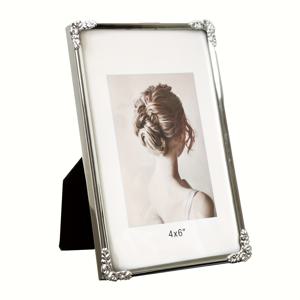 TEMU 1개 모던 숨겨진 프레임 메탈 사진 액자, 꽃 장식 테두리 - 4x6인치 HD 유리, 휴대하기 쉬운 컴팩트 사이즈, 광택 마감, 4x6인치 사진에 적합, 어버이날 선물로 완벽, 사진 전시 | 모던 | 튼튼한 메탈 프레임, 미니 액자, 인테리어 액자, 아크릴액자, 엔틱 액자, 빈티지 액자, 미니액자, 앤틱 액자, 예쁜액자