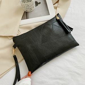 TEMU 여성을 위한 패션 술 클러치 백, 주름 디자인의 빈티지 어깨 지갑