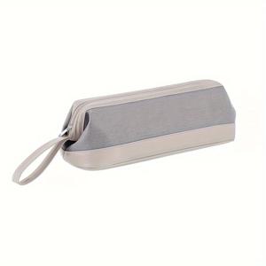 TEMU 대용량 헤어드라이어 보관 케이스 - 다이슨, 휴대용 지퍼 여행 가방 (헤어 드라이기, 컬링 아이언, 플랫 아이언 정리함) - 세련된 디자인 & 텍스처 마감, 실내외 사용 가능, 그레이/블랙