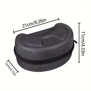 TEMU 1pc 스포츠 안경 케이스 - 내구성 있는 PEVA 소재, 휴대용 보호용 스키 안경 케이스, 다이빙 마스크 및 다양한 안경을 위한 압축 저항형 보관함