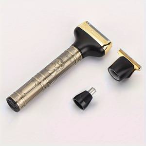 TEMU 3-in-1 무선 전기 면도기 - USB 충전식 리튬 배터리, 600mAh 용량, 전문 헤어 그루밍 키트로 트리밍, 쉐이빙 및 스타일링