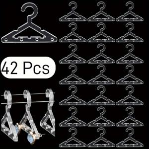 TEMU 42피스 아크릴 미니 주얼리 디스플레이 스탠드 세트 - 투명 4홀 귀걸이 및 목걸이 홀더, 소매 전시 및 개인 컬렉션용 완벽한 행잉 주얼리 오거나이저