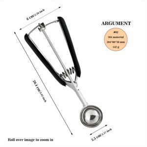 TEMU 1개 헤비듀티 스테인리스 쿠키 도우 스푼 트리거 릴리즈 - 프로페셔널 스쿱, 멜론 & 도우 스패출러 - 상업용/가정용 주방 도구 - 쉬운 세척 디자인 , 디저트 가게, 가정용 - 내구성 강한 304 스테인리스 구조, 도우 스크래퍼, 디저트 준비, 다기능 주방용품, 고품질 주방도구, 베이킹 필수품, 멀티펑션 주방용품