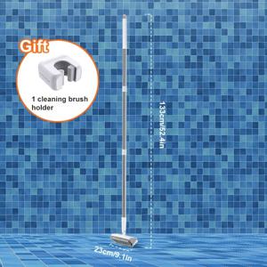 TEMU 1pc Joybos 수영장 청소 브러시: 수영장 모서리&벽 청소, 긴 막대&핸들, 딱딱한 브러시 헤드, 고집센 얼룩 청소, 마당 수영장&홈 수영장용 수영장 브러시