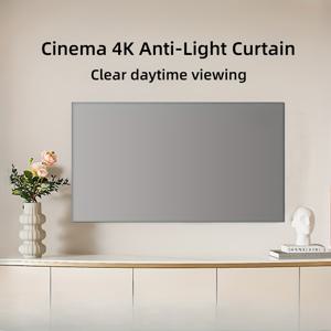 TEMU 2024 유리섬유 프로젝터 스크린 - 4K HD, 반사 방지, 접이식 & 롤업 디자인 홈 시어터 및 영화 밤용