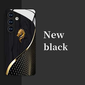 TEMU 럭셔리 크리에이티브 디자인 풀 커버리지 및 엣지 강화 유리 보호 케이스, 갤럭시 S24/S24ultra/S24plus/S23/S23ultra/S22/S22pro/S22ultra/S21FE/S21pro/S21/S21/S20fe/A14/A54용