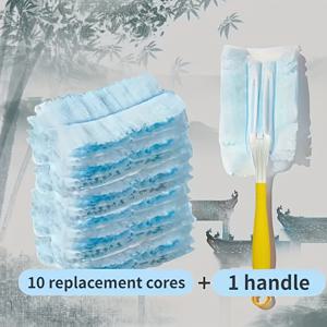 TEMU 10개입, 노란색 고급 먼지떨이, 우아한 외관과 뛰어난 먼지 제거 효과, 세탁, 가구, 자동차, 키보드 필수품 (손잡이 제외), 청소 용품, 청소 도구, 크리스마스 용품