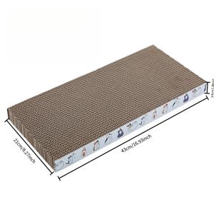 TEMU 대형 골판지 고양이 긁기 보드 레저 침대 - 내구성 있고 귀여운 동물 디자인, 양면 고양이 긁기 보드 제공 - 실내용 고양이를 위한 내구성 있는 골판지 긁기 보드, 놀고 자기에 적합