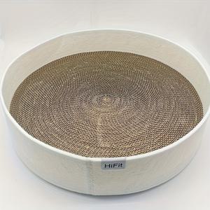 TEMU 둥근 고양이 스크래처 쇼파 | 40cm 폴리에스터 펠트 침대와 골판지 패드 | 다색 실내 고양이 휴식 및 발톱 관리용 | 내구성 있고 편안한 고양이 라운지, 애완동물 이완 장소 | 세련된 고양이 가구 | 폴리에스터 펠트 소재|쇼파