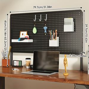 TEMU 개별화 패널이 있는 확장 가능한 금속 데스크탑 정리함 - 조절 가능한 높이, 클립 온 스토리지 랙, 드릴이 없는 선반 모듈, 사무용품, 블랙 디스플레이 선반, 가정 및 학생용 사무용품 및 액세서리, 가정용 데스크 및 서랍 정리함, 가정용 스토리지 데스크 및 서랍 정리함