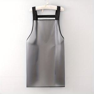 TEMU 성인용 고품질 투명 TPU 주방 앞치마 - 조절 가능한 목 & 허리 스트랩, 대형 전면 포켓, 가정 및 레스토랑 요리에 적합한 내구성 있는 가벼운 쉬운 세척 디자인, 고급 광택 마감, 탄력있는 목끈