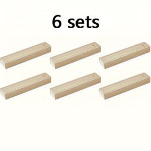 TEMU 6세트 뚜껑 직사각형 목재 선물 보관함, 발렌타인데이/어버이날/부모님날/생일용 빈 목재 상자, 수제 공예 메모리 컬렉션 박스, 목재 주얼리 보관함, 홈 스토리지 박스