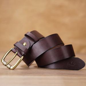 TEMU 바이슨 데님 남성용 정품 가죽 벨트 - 사각 구리 버클, 캐주얼 & 포멀 블랙/브라운/초콜릿 레더 벨트 - 청바지용, 일상 및 공식복 착용에 완벽한 선물 (아버지의 날, 발렌타인데이 선물 추천)