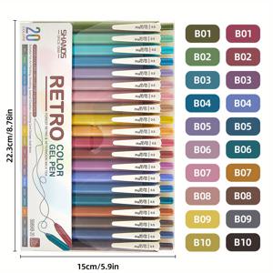 TEMU 10/20개 - 고품질 컬러 젤 펜 세트, 0.5mm 미세한 팁, 빠른 건조 리트랙터블 필기펜, 학교 & 사무용 매끄러운 글쓰기 - 귀여운 카와이 스테셔너리 필수품