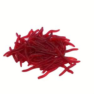 TEMU 210개 리얼리스틱 레드 웜 루어 - 향이 있는 부드러운 PVC 낚시 미끼, 민물 및 바닷물 낚시에 이상적, 봄, 여름, 가을, 겨울에 완벽, 낚시 루어 액세서리 | 생동감 있는 루어 디자인 | 내구성 있는 낚시 루어