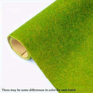 TEMU 리얼리스틱 인조 잔디 매트, DIY 공예 재료, 15.7 x 39인치, 나일론 소재, 밝은 녹색, 모델 기차 풍경, 인형 집 및 건축 모델용, 유연한 소재 | 모델 기차 액세서리