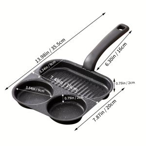 TEMU 3-in-1 아침 두꺼운 프라이팬 - 10 사이즈 완벽한 계란, 가정용 프라이팬 평평한 바닥 비스킷 스테이크 및 계란 버거 도구, 식기 세척기 안전한 캐스트 아이언 프라이팬 뚜껑 - 균일한 가열, 내구성 및 청소가 쉬움, 계란, 팬케이크 및 스테이크에 이상적 | 추수 감사절에 완벽함