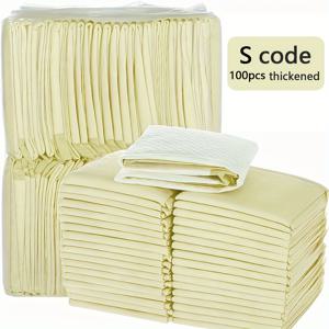 TEMU 새로운 노란색 두꺼운 패드, 초대형 애완동물 화장실 훈련 매트, 강한 흡수력의 강아지용 일회용 유리 패드, 강아지, 고양이 및 토끼를 위한 다양한 상황에 적합합니다.|배변패드