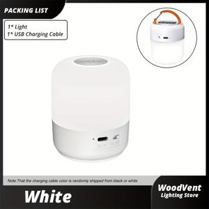 TEMU 1pc LED 터치 스마트 라이트, 침실 장식 라이트, 스마트 터치 나이트 라이트, TYPE-C 충전, 조절 가능한 거실, 복도, 침실, 주방, 거실, 옷장, 캐비닛, 따뜻한/하얀 빛