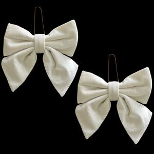 TEMU 크리스마스 레드 벨벳 리본 2개 세트, 크리스마스 트리 장식 리본, 크리스마스 트리 화환 장식, 실내외 파티 휴일 홈 장식, DIY 공예 선물 포장 리본, 화환 만들기 웨딩 플로랄 장식