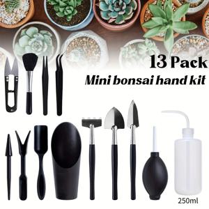 TEMU 13피스 다육식물 도구 세트, 미니 가드닝 도구 세트, 식물 이식 키트, 다육식물 관리용품, 13종 포함, 정원 유지보수 세트, 컴팩트 가드닝 도구, 고품질 정밀 가드닝 세트, 홈 가드너 및 취미 가드너를 위한 소형 식물 도구