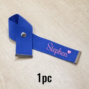 TEMU 5색상 스냅 여행 가방 스트랩 - A1-1/2/5개 맞춤형 이름 자수, 개인화된 여행 가방 태그, 여행 가방 식별기, 맞춤형 귀여운 여행 가방 태그, 크리스마스 선물, 여행 필수품, 방실, 폴리에스터, 남녀 커플용