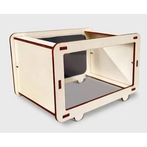 TEMU 1개 DIY 홀로그래픽 시네마 모델 키트 - 3D 홀로그래픽 프로젝터 포함, 학생용 목재 조립 과학 실험 - 실습형 홀로그래피 디스플레이 프로젝트 및 교실 학습용