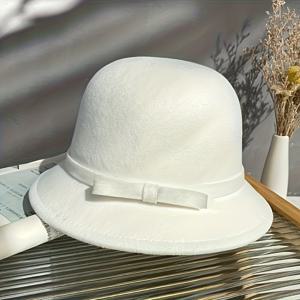 TEMU 여성용 우아한 프렌치 빈티지 버킷 모자 - 겨울 따뜻함, 가벼운 포멀 파티용, 신축성 없는 구조, 프로모, 결혼식, 일상용 - 세련된 추위 날 액세서리, 프롬 나이트 아웃핏, 클래식 디자인, 내구성 있는 제작, 스타일리시 헤드웨어, 패션 애호가용, 여성용 버킷 모자|벙거지모자