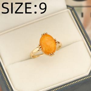 TEMU 1개 우아한 빈티지 스타일 구리 반지, 12갈래 오벌 인조 옥 - 14K 금도금, 결혼식, 일상 착용 및 휴일 선물, 크리스마스 & 할로윈에 이상적, 축제 액세서리|빈티지 디자인|내구성 있는 주얼리, 여성용 주얼리, 크리스마스에 가장 적합, 추수감사절에 완벽, 방 장식에 완벽