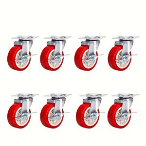TEMU 4/8개 무소음 캐스터 키트 포함 - 헤비듀티 스위블 캐스터 세트, 카트용 1.25인치 무소음 유니버설 휠, 가구용 부드러운 롤링 휠, 고강도 회전 휠, 가구 휠, 헤비듀티 스위블 휠