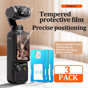 TEMU 3개 세트 강화 유리 스크린 프로텍터 for DJI 오스모 포켓 3용, [9H 경도] [99.99% HD 선명도, 매끄러운 표면, 품질, 기술 사용자 전용], for Dji 오스모 포켓, for Dji 오스모, 오스모 포켓