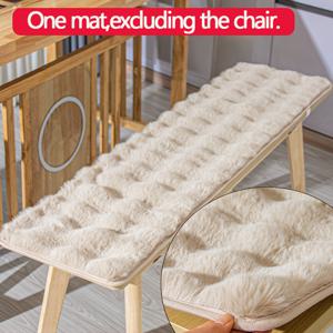 TEMU 1개 부드러운 플러시 원피스 벤치 - 미끄럼 방지 따뜻한 의자, 스툴, 벤치 시트 커버 - 실내/실외용, 식탁, 사무실, 화장실 적합 - 세탁기 사용 가능 (그레이/베이지) - 1개 소파 의자 패드|식탁의자커버|소파패드