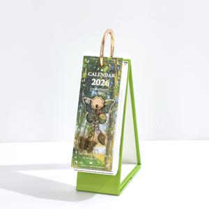 TEMU 2026년 데스크 캘린더, 365개의 영감을 주는 인용구 포함 - 빈티지 그린 유화 디자인, 단방향 페이지 전환, 사무실, 학교용 데일리 플래너, 영감을 주는 인용구 책, 예술적인 커버 디자인, 홈 데코 또는 선물