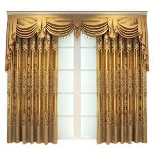 TEMU 유럽 스타일 고급 자수 커튼 및 발란스|커튼봉