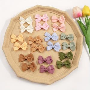 TEMU 20/25개 여아용 헤어 리본 | 2인치 리본 헤어 클립 바레트, 혼합 색상, 폴리에스터, 판타지 테마, 신학기 및 크리스마스에 적합.