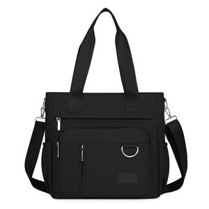 TEMU 여성을 위한 세련된 옥스포드 천 토트백 - 다용도 어깨 및 메신저 핸드백, 여러 구획이 있는 완벽한 업무, 여가 및 일상 사용, 일상 토트백 | 다용도 옥스포드 천 가방 | 안전한 지퍼 잠금