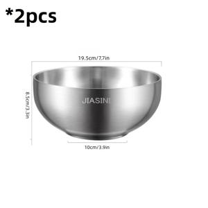 TEMU 2-5개 대형 스테인리스 스틸 이중층 보온 그릇, 넓은 입구 깊은 대용량 수프 그릇, 가정용, 야외 캠핑 및 식사용, 홈 다이닝,세련된 식기류,현대 주방용품,고품질 강철,튼튼한 주방용품,다용도 그릇,홈 쿠커스,캠퍼스