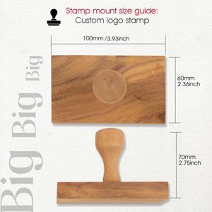 TEMU 맞춤형 목재 스탬프 - 개인 로고 및 디자인, 다양한 크기, 연갈색 우드, 사각형 모양 기업 브랜딩용, 이벤트, 우아한 선물 아이디어