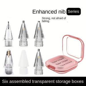 TEMU 애플 펜슬 1세대, 2세대 및 3세대 프로용 투명한 펜 팁, 금속 수정 교체용 무소음 필기펜 교체 니브|태블릿