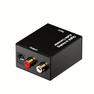 TEMU 디지털을 아날로그로 변환하는 오디오 컨버터, 192KHz, USB 전원, 5V 작동 전압, 홈 시어터, PS3, PS4, Xbox, 블루레이, HD DVD와 호환, 코아실/섬유 광케이블을 L/R RCA 출력으로 변환