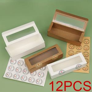 TEMU 12/24개 종이 직사각형 선물 상자 디스플레이 창문 포함, 결혼식, 생일, 졸업식, 휴일 축하, 부활절, 새해, 발렌타인데이, 어버이날 등 다양한 행사에 적합(스티커 포함)