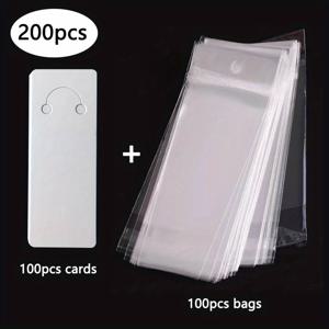 TEMU 200개 빈 PVC 키체인 디스플레이 카드 - 0.5mm 두께의 보석 태그 홀더, 소매점 및 공예 전시회용 | 내구성, 고품질 키체인 태그, 보석 정리 및 디스플레이용